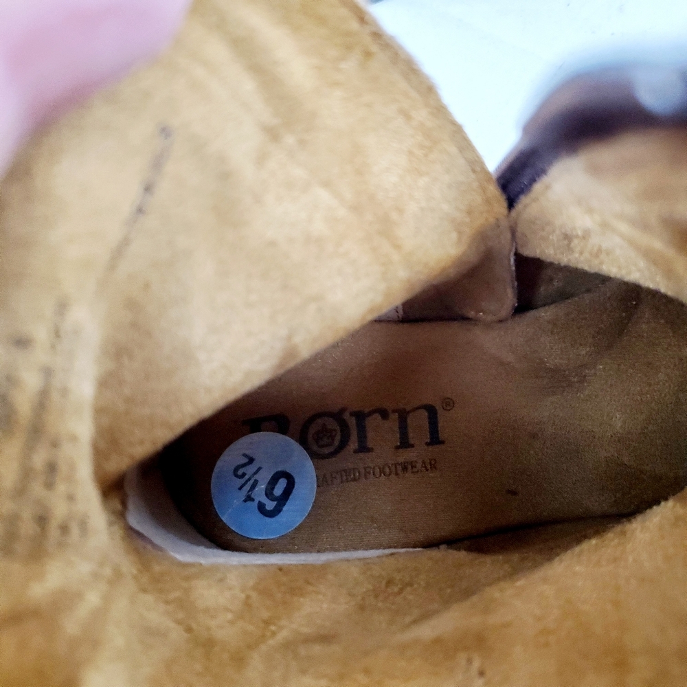 Born Eila Brown Suede Boot Buckle Detail - Picture 10 of 11